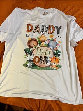 Men’s Daddy of the Wild One White' Graphic Tee